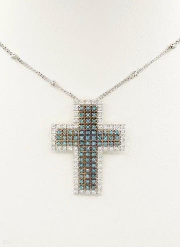 Halsketting - 18 karaat Witgoud Diamant (Natuurlijk) -, Nieuw