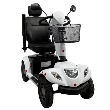 Vermeiren Carpo 4 gebruikte scootmobiel – Wit met rode refle, Ophalen of Verzenden, Gebruikt, Vermeiren