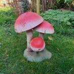 sculptuur, GARDEN DECORATION MUSHROOMS - 33 cm - Metaal