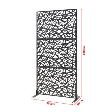 Scheidingswand Poskind zwart 200x100x50 cm casa.pro, Verzenden, Nieuw