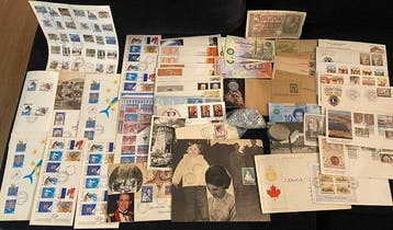 Collectie van memorabilia - Wereldverzameling met FDC,