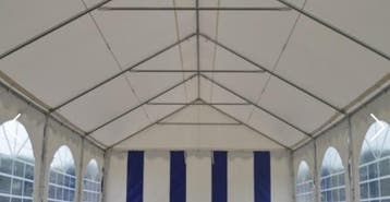 Professionele Partytent PVC 6x12x2,2 mtr in Wit-Grijs, Verzenden, Nieuw, 2 meter of meer, Partytent
