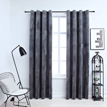vidaXL Gordijn verduisterend ringen 2 st 140x175 cm fluweel, Huis en Inrichting, Stoffering | Gordijnen en Lamellen, Verzenden