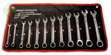 Steek Ringratel Sleutel Set, 12 Delig, Ringratel Steeksleute, Doe-het-zelf en Verbouw, Gereedschap | Handgereedschap, Ophalen of Verzenden