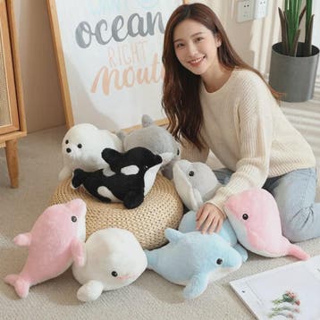 Kawaii Pluche Dieren Knuffels: Walvis, Dolfijn, Haai & Zeeho