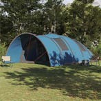 vidaXL Tunnel Tent 8-Person met dak Blauw 710 x 460 x 245 cm, Caravans en Kamperen, Verzenden, Nieuw
