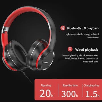Lenovo HD200 Over-Ear Bluetooth Koptelefoon - Draadloos, Opv, Verzenden, Nieuw