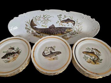 Limoges Masse et Surget - Serveerset voor vis (19) -