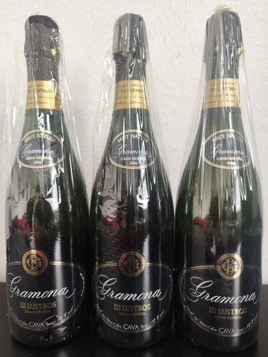 2006 Gramona, Gramona III Lustros - Cava Brut Nature - 3, Verzamelen, Wijnen