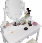 Make-up Tafel Massief Hout | Inclusief Kruk | Laatste Stuks!, Huis en Inrichting, Ophalen of Verzenden, Nieuw, Modern