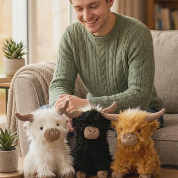 Schattige Highland Cattle Pluche Knuffel - Zacht & Fluffy Di