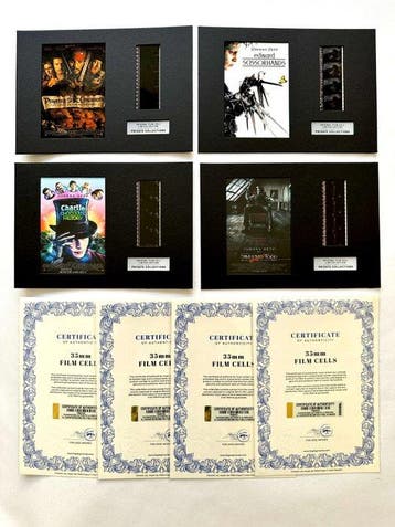 Johnny Depp – Rare Set of 4 Mounted 35mm Film Cells –, Verzamelen, Nieuw