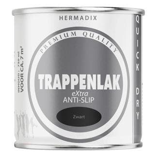 Traplak | Hermadix | 750 ml (Zwart, Waterbasis), Verzenden, Nieuw