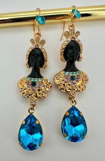 Askew London Blackamoor Drop - Oorbellen, Nieuw