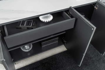 Design Dressoir REFLECTION 150cm Wit Keramiek Marmer, Ophalen of Verzenden, Nieuw