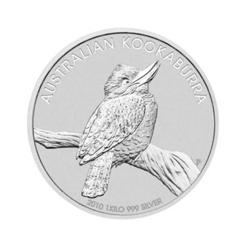 1 kilo zilveren Kookaburra munt 2010, Postzegels en Munten, Edelmetalen en Baren, Verzenden