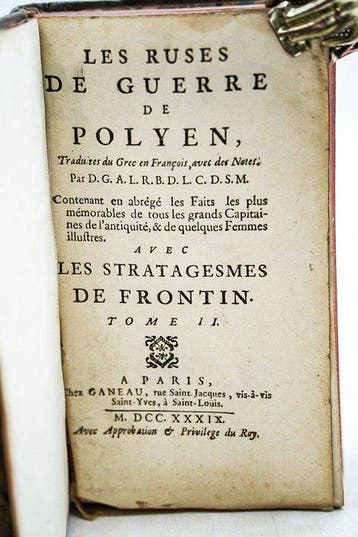 Polyen - Les Ruses de Guerre de Polyen, Avec les Stratagèmes