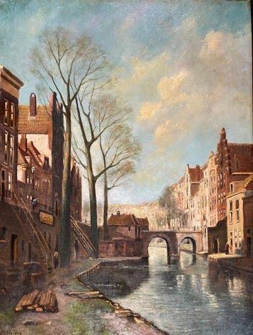 Karel Klinkemberg (1852-1924), Toegeschreven aan - Canal of, Antiek en Kunst