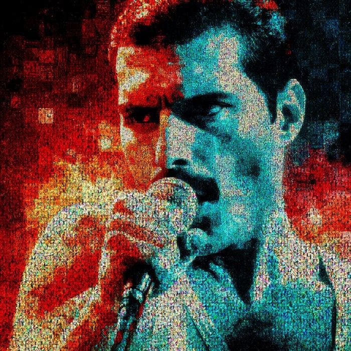 David Law - The Showman V - Freddy Mercury- Format XL 60x60, Antiek en Kunst, Kunst | Designobjecten