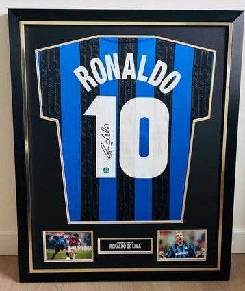 Ronaldo De Lima - Hand Signed Inter Milan Home 1998 Shirt –, Nieuw