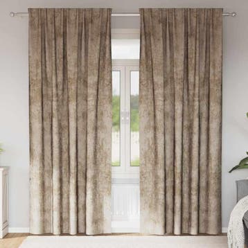 vidaXL Velvet Gordijnen 2 st champagne 260 x 140 cm Fluweel, Verzenden, Nieuw, Beige