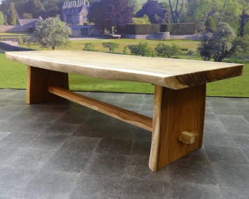 Boomstamtafel 250x110xH77,5 cm - bladdikte 10 cm, Ophalen of Verzenden, Nieuw
