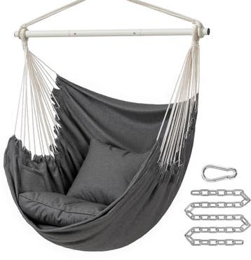 Hangstoel met 2 Kussens - Metalen Ketting - Voor Binnen en, Verzenden, Nieuw