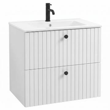 Badkamermeubel Set Fargo 80 x 45 cm – Mat Wit, Huis en Inrichting, Verzenden, Nieuw, Wastafelkast