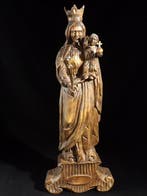 Figuur - Madonna and Child - XL - 75 cm - 4,6 kg - Hout, Antiek en Kunst