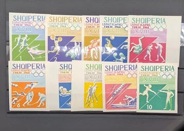 Albanië 1964 - Mi.-Nr. 870-879 Volledige serie, Gestempeld