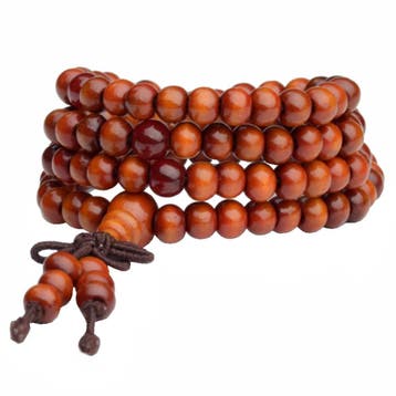 Fako Bijoux - Buddha Armband - Sandelhout - 8mm - Roodbruin, Verzenden, Nieuw