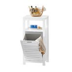 2dekans | SoBuy BZR67-W Badkamermeubel - Kantelbare Wasmand, Huis en Inrichting, Ophalen of Verzenden, Zo goed als nieuw