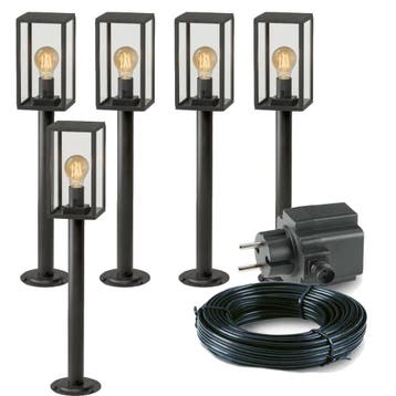 5x LED sokkel tuinlamp - 3,5 Watt - 12V - 68cm - Complete se, Hobby en Vrije tijd, Ophalen of Verzenden, Nieuw
