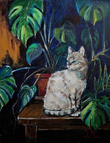 Makovetska Iryna (XX-XXI) - Kitten Cat, Antiek en Kunst, Kunst | Schilderijen | Klassiek