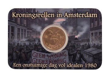 Nederland. Juliana. 1980 Coincard Kroningsrellen in, Postzegels en Munten, Munten | Nederland