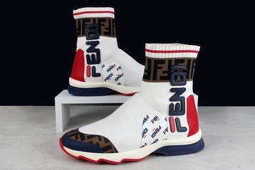 Fendi - Mania High-Top Knit Sock Sneaker - Sneakers - Maat:, Nieuw