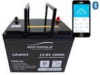 Lithium LiFePO4 Accu 12 Volt 100Ah Bluetooth | Lichtgewicht, Caravans en Kamperen, Camper-accessoires, Ophalen of Verzenden, Nieuw