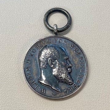 Duitsland, Württemberg. Verdienstmedaille, Silber,, Postzegels en Munten