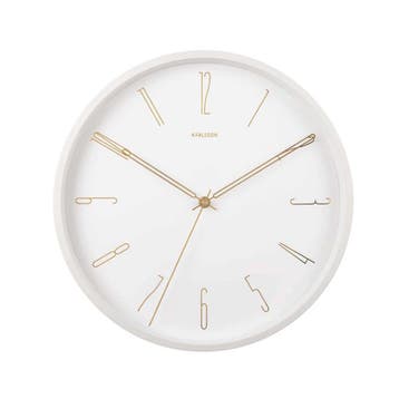 Karlsson wandklok Belle - wit - Ø35cm, Huis en Inrichting, Verzenden, Nieuw