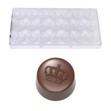 Bonbonvorm Chocolate World Praline Kroon (21x) Ø30,5x16mm, Verzenden, Nieuw