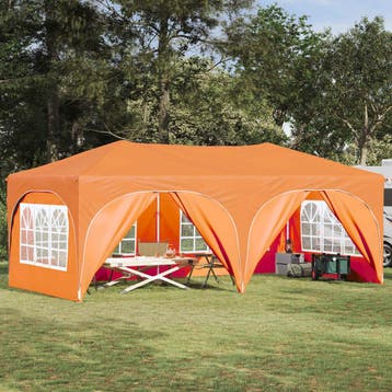 vidaXL Pop-up partytent 575 x 288 x 245 cm Oranje Oxford, Verzenden, Nieuw, Partytent