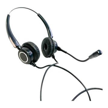 Call center headset bedraad - Zwart - Refurbished, Verzenden, Zo goed als nieuw