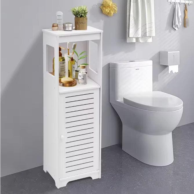 Compacte Badkamer Hoekkast – Vrijstaande Opbergkast 90 cm, Huis en Inrichting, Badkamer | Badkamermeubels, Nieuw, Verzenden