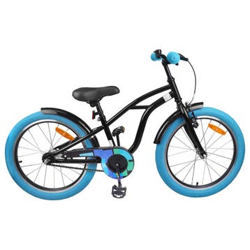 vidaXL Kinderfiets 18 Inch voor 5-7 jaar Zwart, Verzenden, Nieuw