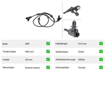 ABS-sensor Vooras Lada Niva 1600 4x4 (1987-1995), Verzenden, Nieuw, Lada