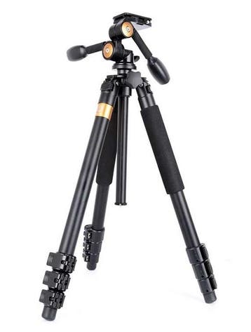 Aluminium Camera Statief - type Q620 + Statiefkop, Nieuw