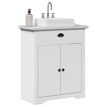 vidaXL Wastafelkast BODO 70x35x80 cm wit, Verzenden, Nieuw, Wastafelkast