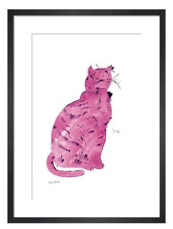 Andy Warhol - “Pink Sam, 1954”. Gesigneerd in de plaat.