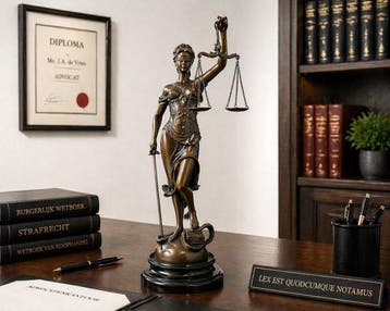 sculptuur, Lady Justice - 40 cm - Gepatineerd brons