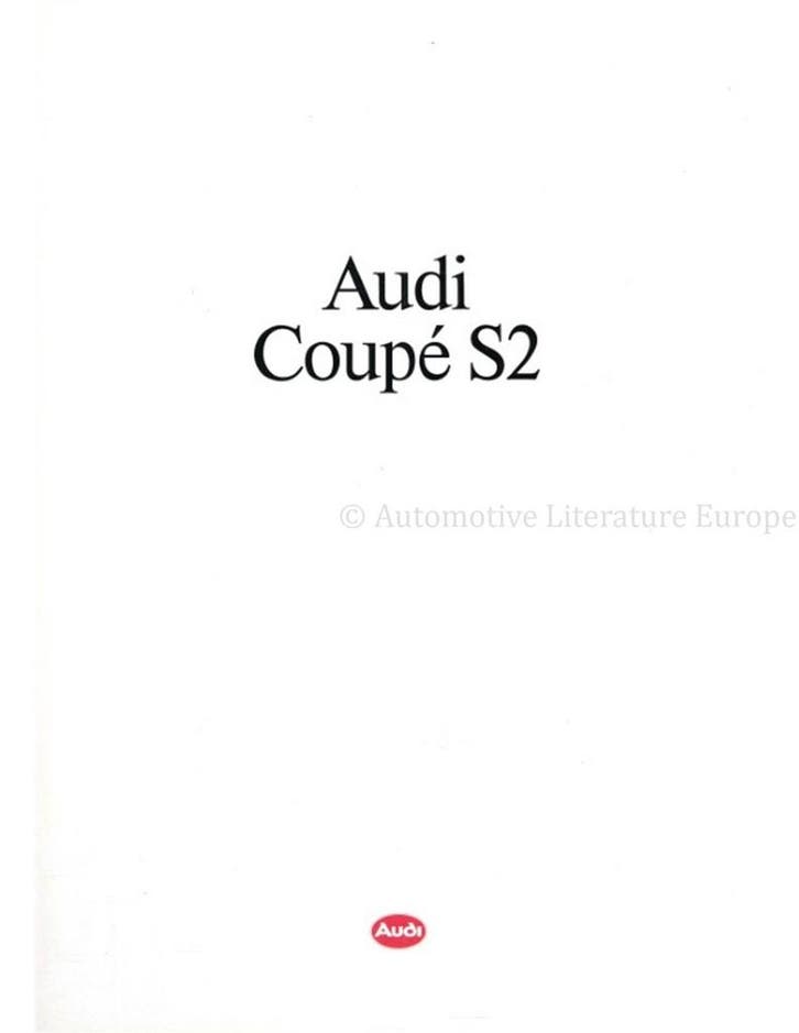 1991 AUDI COUPE S2 BROCHURE DUITS, Boeken, Auto's | Folders en Tijdschriften, Audi